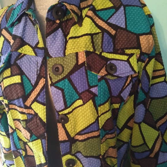 Patterned crop jacket - Picture 2 of 5